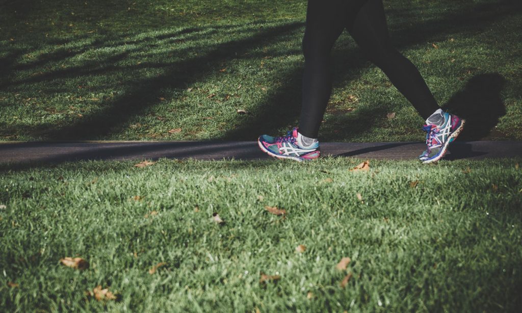 run outside walk exercise