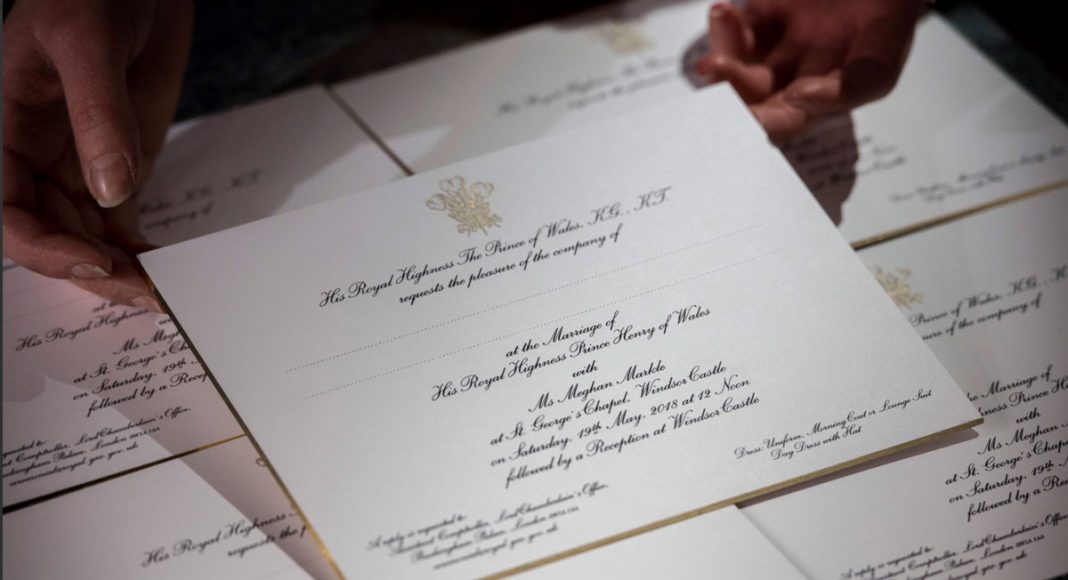 Take A Peek At Meghan Markle And Prince Harry's Wedding Invitations
