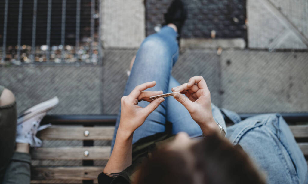 rolling a marijuana joint