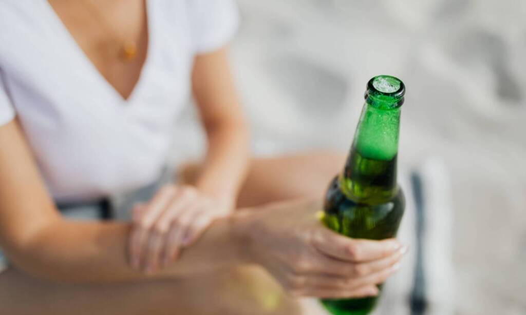 drinking beer