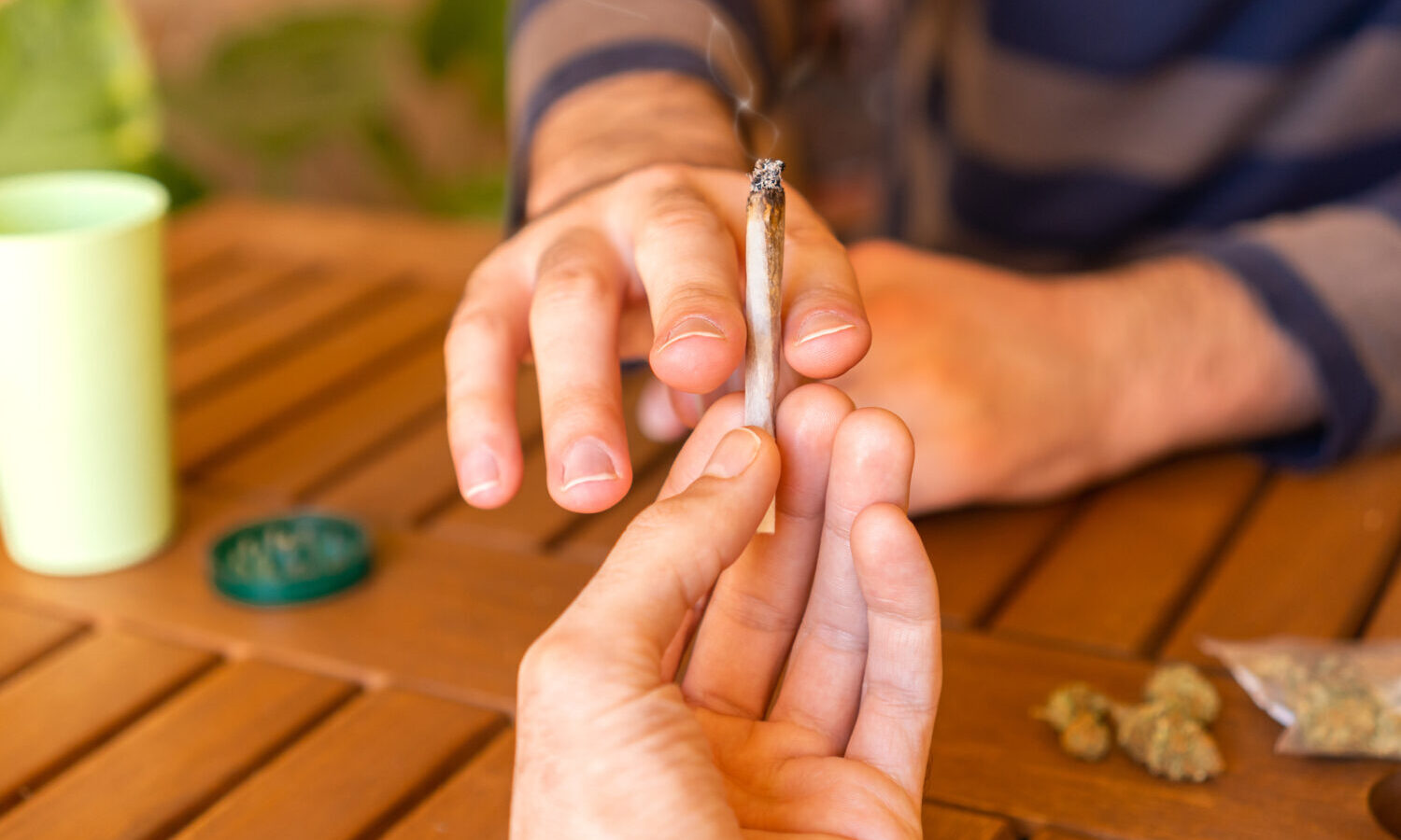 smoking marijuana joint