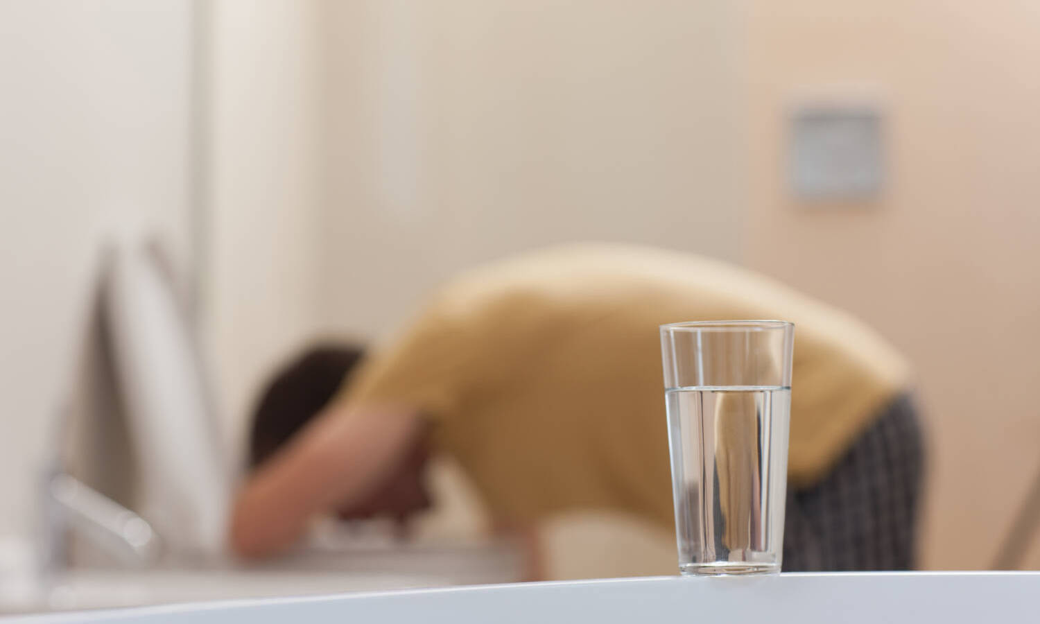 man vomiting